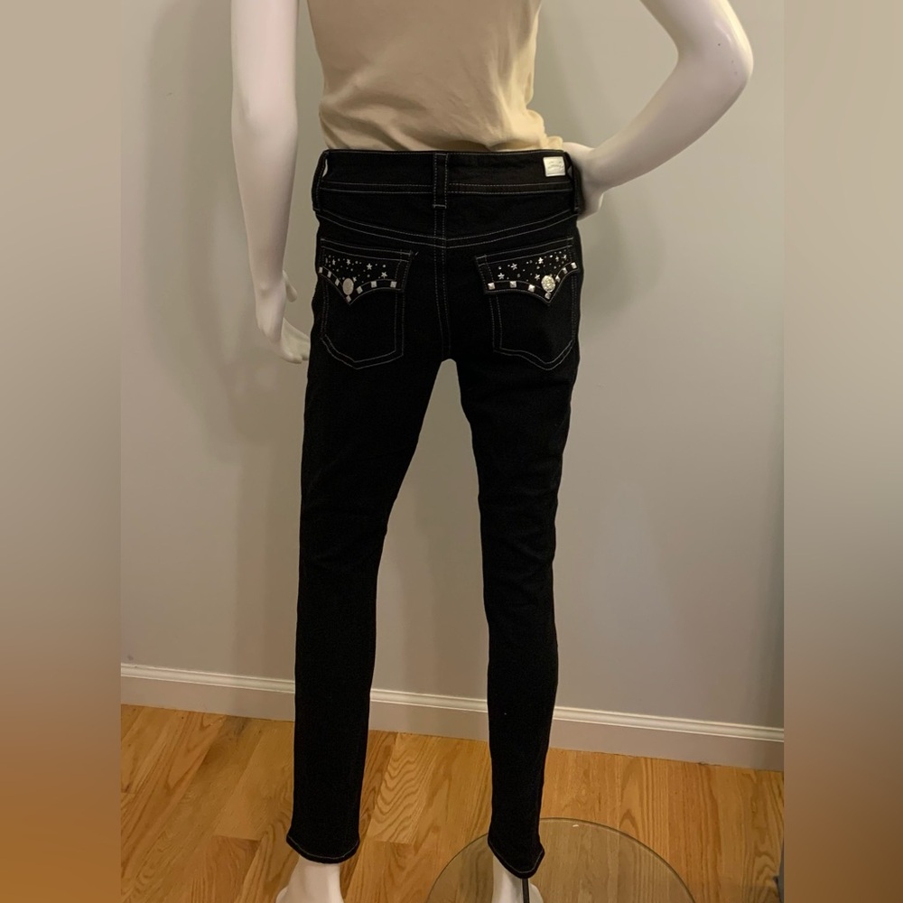 Seven7 Woman’s Black Jeans with Star and Stud Accents